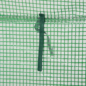 Serre de jardin serre à tomates porte zippée déroulante - 1x0,5x1,5m - acier PVC vert