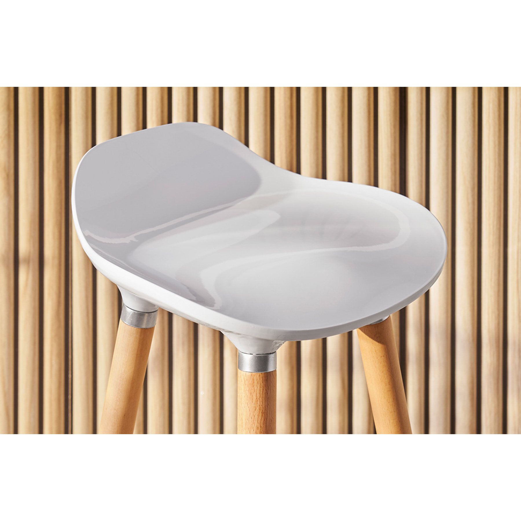 Tabourets de bar scandinaves blancs H74 cm (lot de 2) GILDA