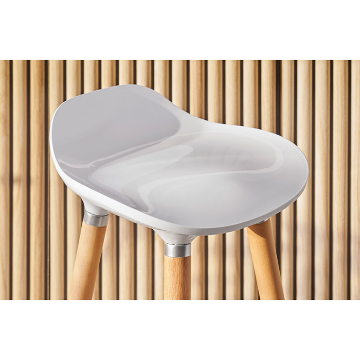Tabourets de bar scandinaves blancs H74 cm (lot de 2) GILDA