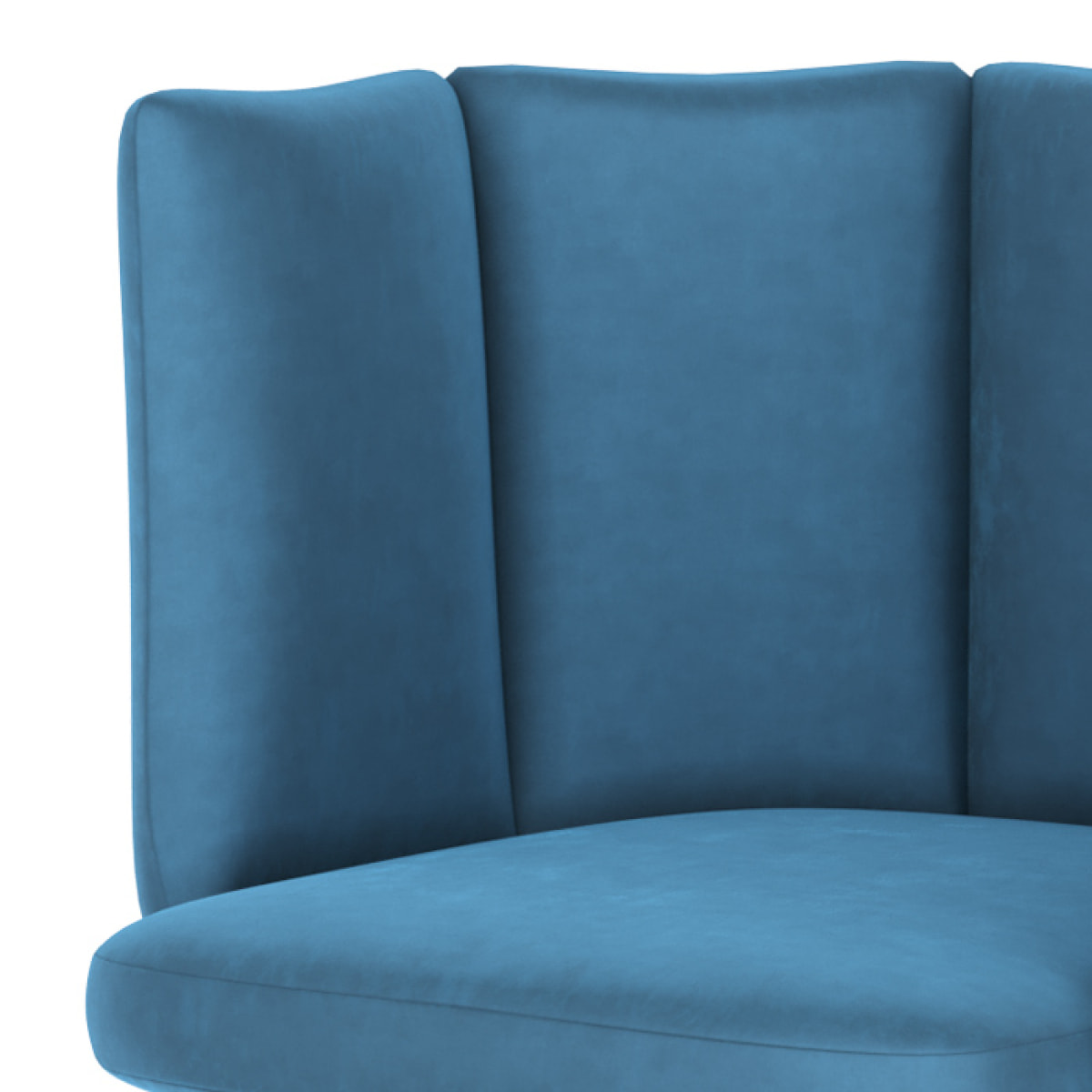Lot de 2 chaises de bar en velours bleu 75 cm - Rosy