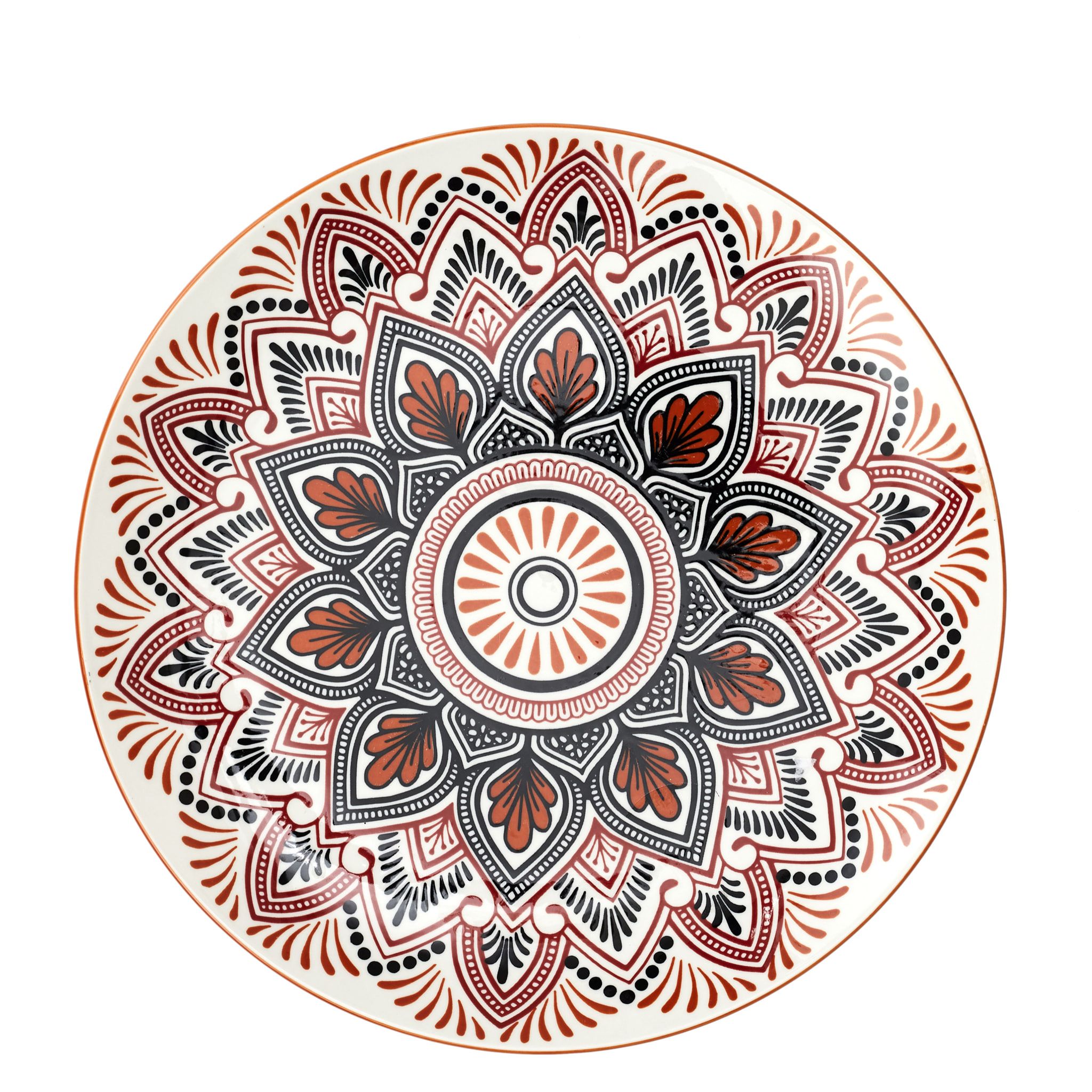 Assiette Mandala Orange D26cm