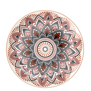 Assiette Mandala Orange D26cm