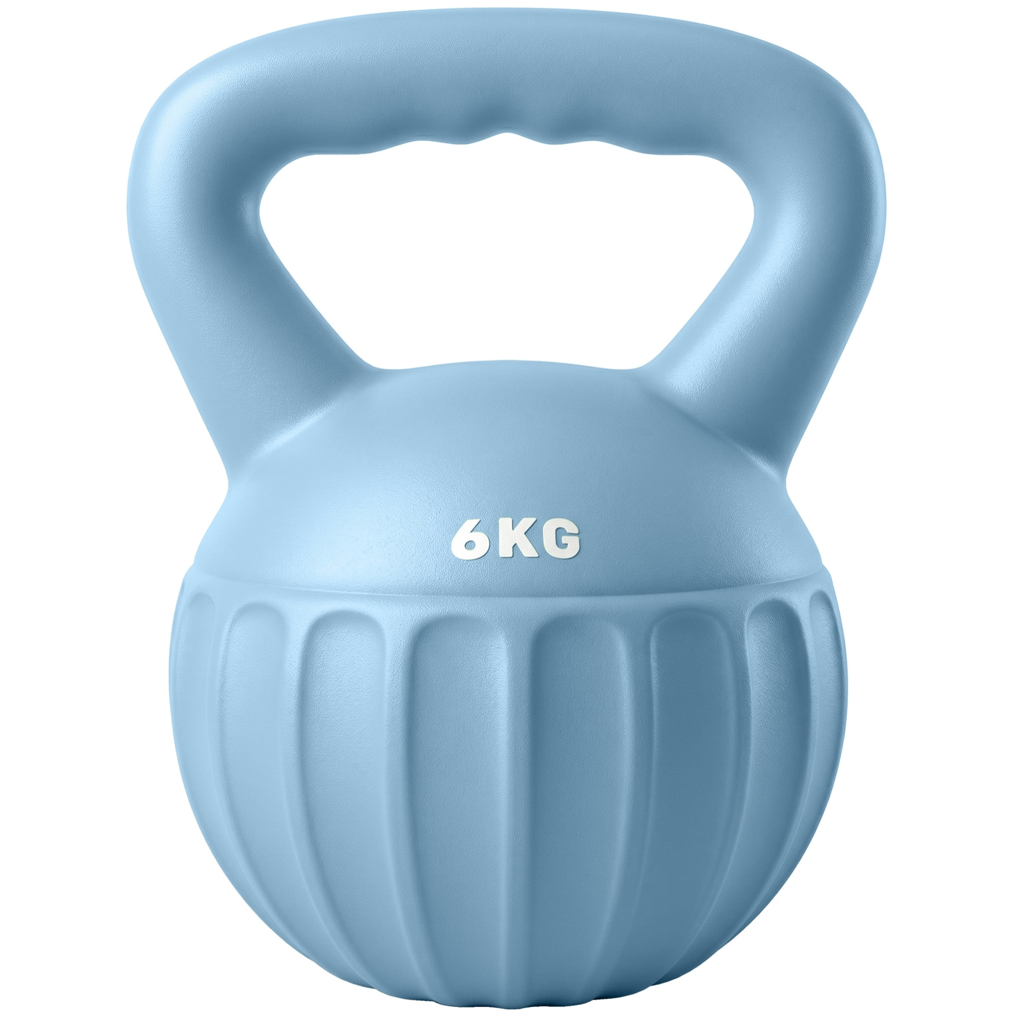 Kettlebell 6 Kg poignée antidérapante bleu