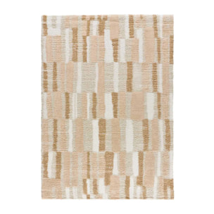 SERENE TERRA Alfombra shaggy geométrica beige, varias medidas disponibles.