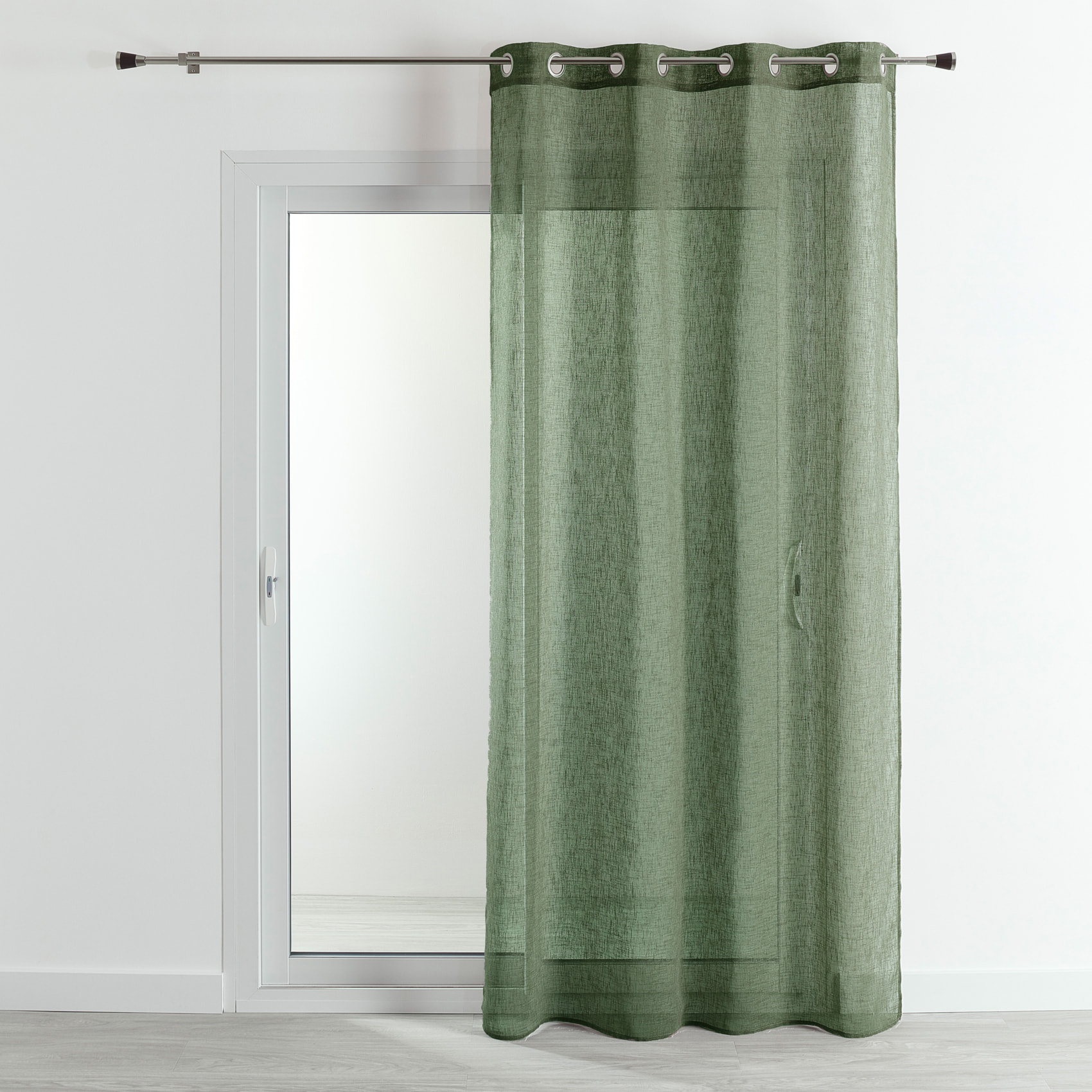 Voilage   - Effet lin fluide - Vert Olive