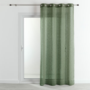 Voilage   - Effet lin fluide - Vert Olive