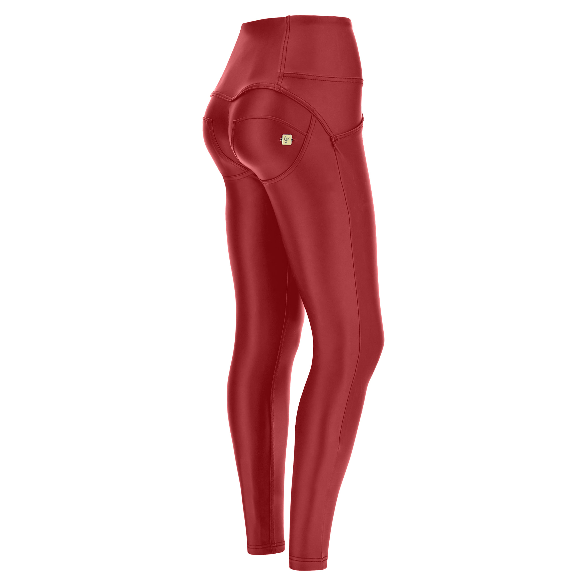 Pantaloni push up WR.UP® skinny vita alta bottoni similpelle