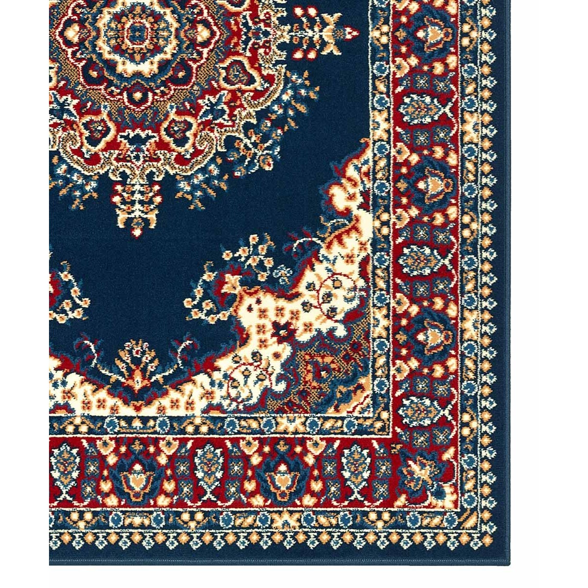 Tappeto Soggiorno Disegno Orientale Blu