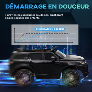 Voiture électrique enfant licence officielle Land Rover Discovery Sport - 12V, 5Km/h max. - nombreux effets - télécommande - noir