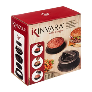 Prensa hamburguesa 3 en 1 pp antiadheren colección kinvara
