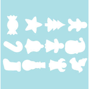 Stickers électrostatiques Noël - Autocollants adhésifs fenêtres noël - décoration fêtes
