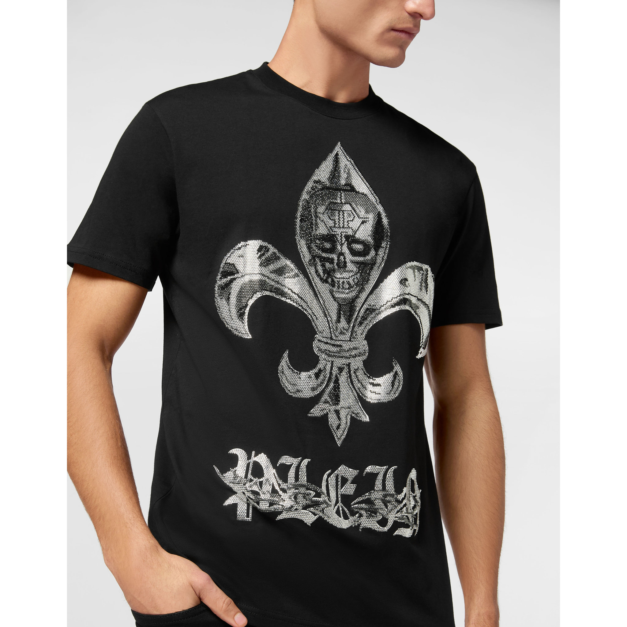 PHILIPP PLEIN Camiseta Cuello Redondo Ss CHROME
