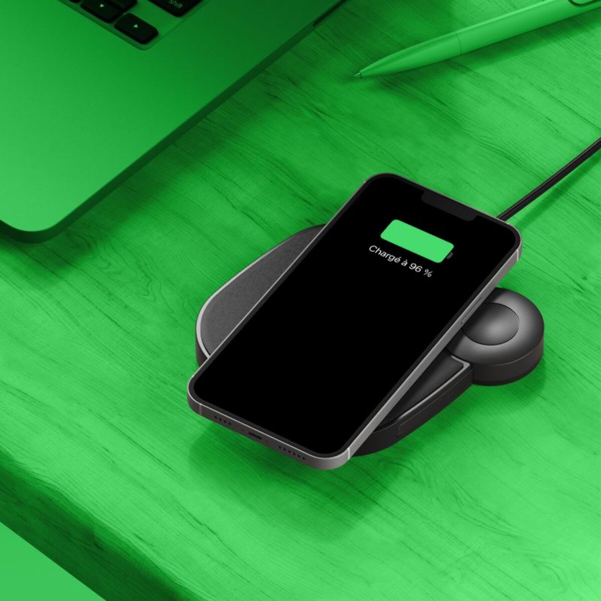 Chargeur induction XMOOVE pad sans fil 2 en 1