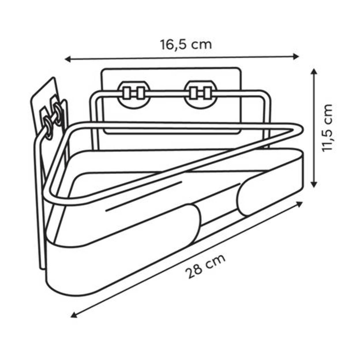 Étagère de douche Argileo angle 1 niveau beige