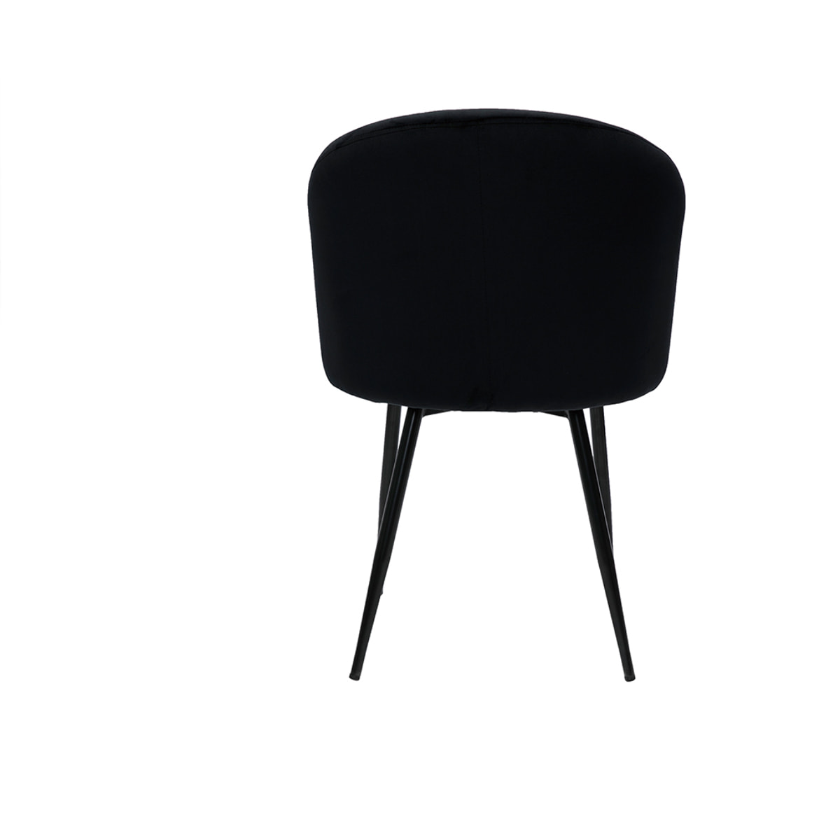 Chaises design noires en tissu velours et métal (lot de 2) VANITY