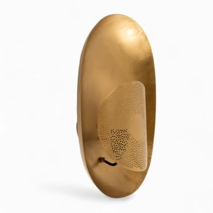 Applique murale ovale en métal doré - Djaby