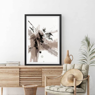 Affiche Etoile sauvage Affiche + cadre en bois - Noir