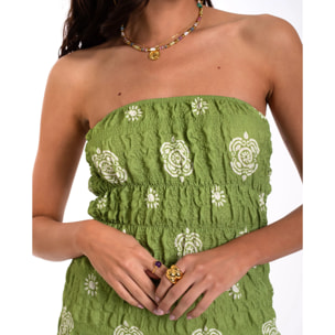 Vestido largo con escote palabra de honor