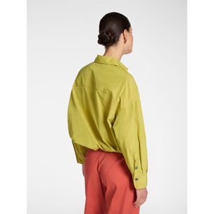 Elena Mirò - Camicia in taffetà con tasche - Verde chiaro