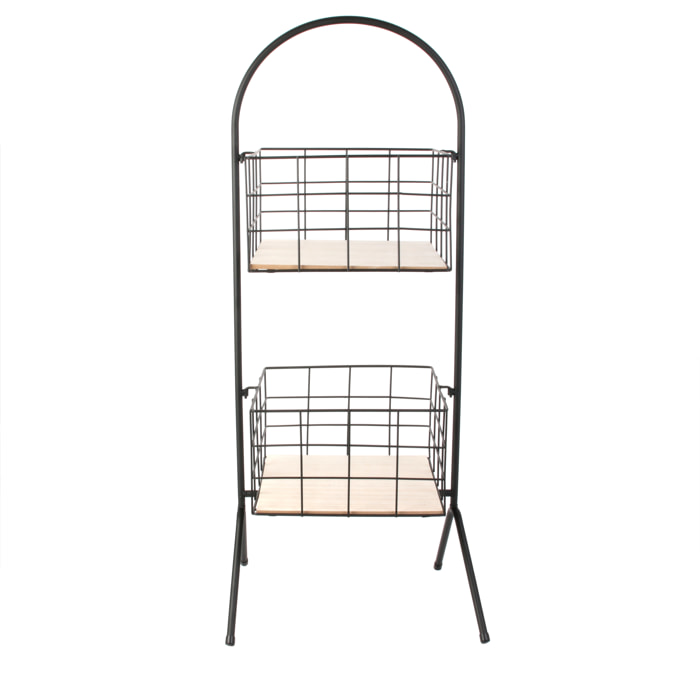 Desserte De Rangement Filaire 2 Paniers H80cm