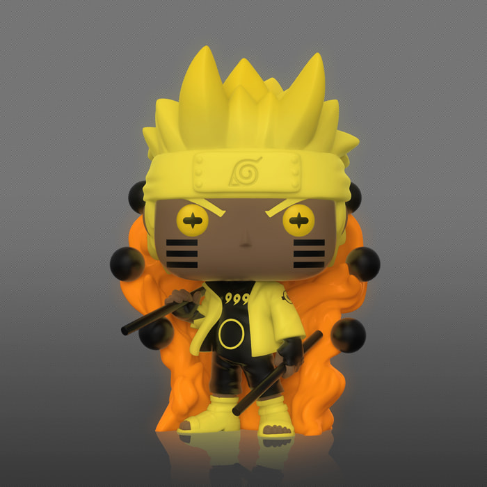 Naruto Shippuden Funko POP Vinile Figura Naruto Six Path Sage Luminoso 9 cm