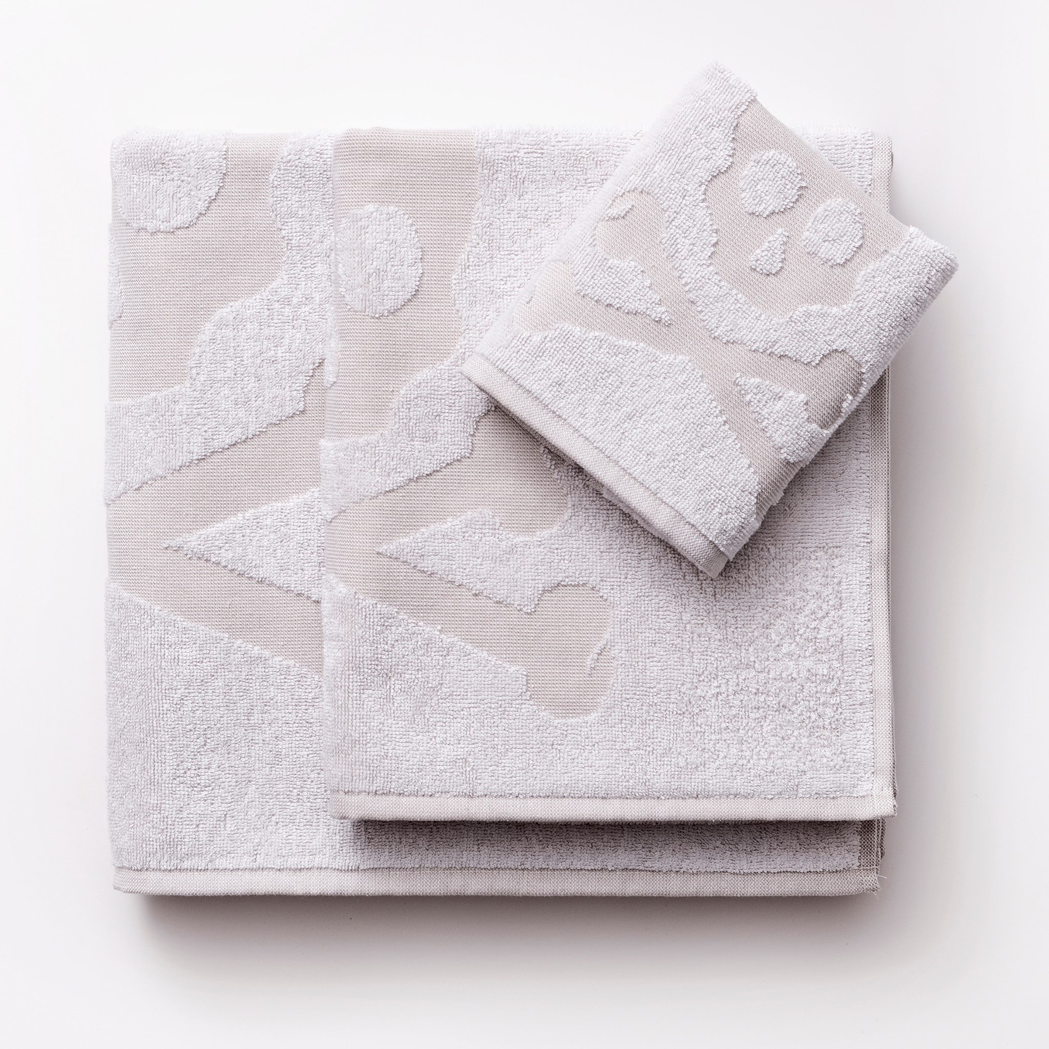 Set de toallas de baño calavera (tocador 30x50cm + manos 50x90cm + baño 70x140cm) 100%algodón blanco scalpers home