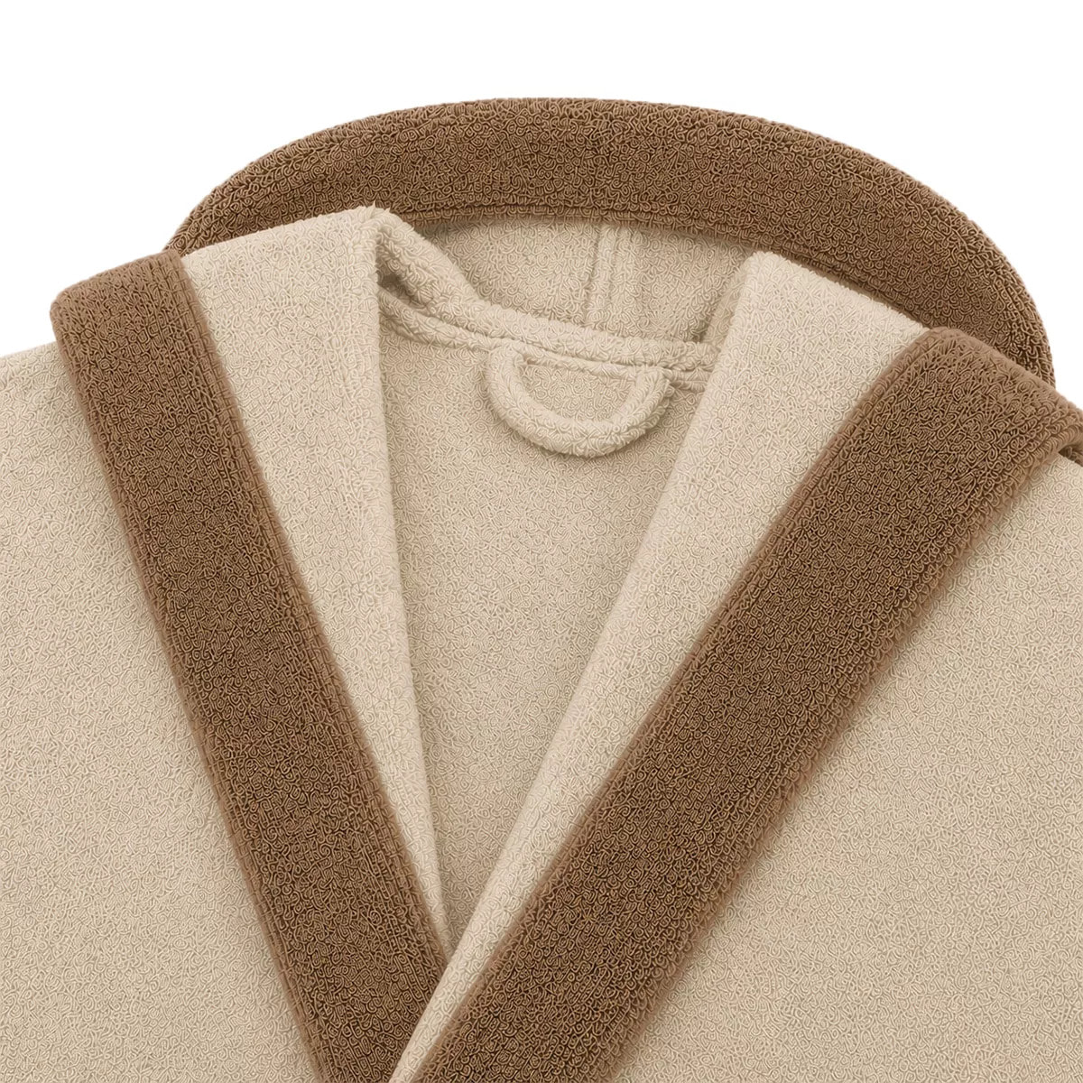 Peignoir a capuche pur coton 380 g/m² uni beige marron Club stone