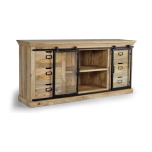 Aparador de Madera de Mango Estilo Industrial Moderno