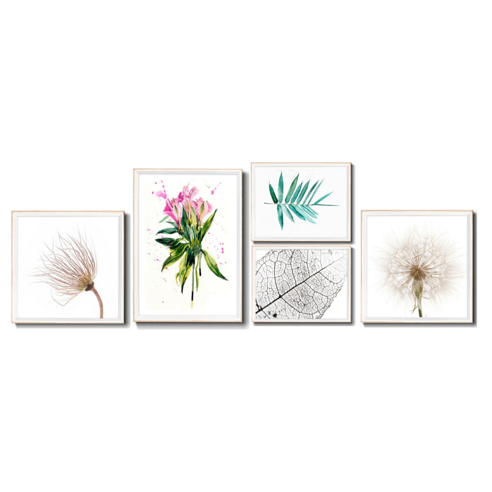 Composition décorative Tomasucci FLOWERS - B, en MDF et PVC, blanc, 40 × 2,5 × 40 cm