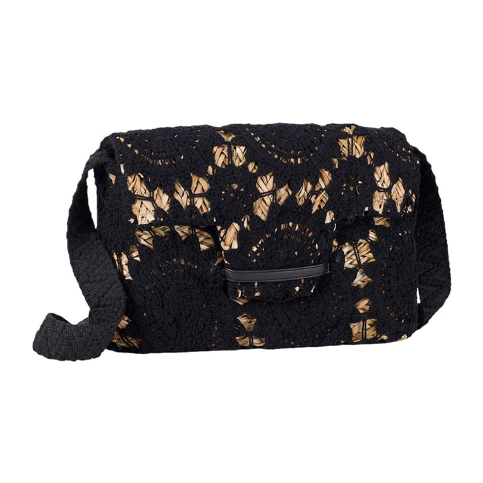Camomilla - Borsa a tracolla BLACE in fibra naturale per donna