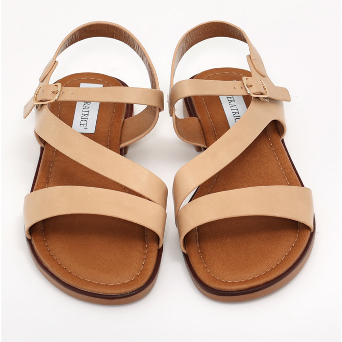 Sandali bassi in simil pelle