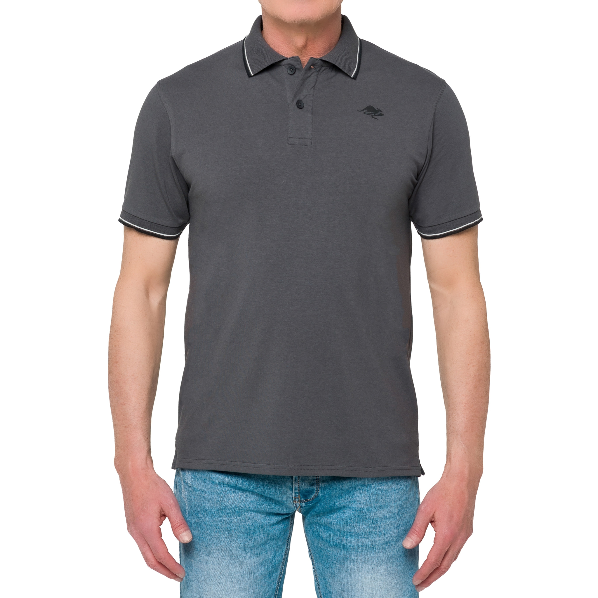 Polo con righine Hot Buttered Amak grigio.