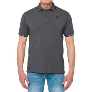 Polo con righine Hot Buttered Amak grigio.
