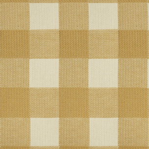 Housse de coussin jacquard 45x45 cm Vichy Moutarde