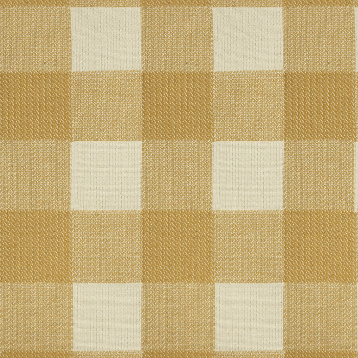 Housse de coussin jacquard 45x45 cm Vichy Moutarde