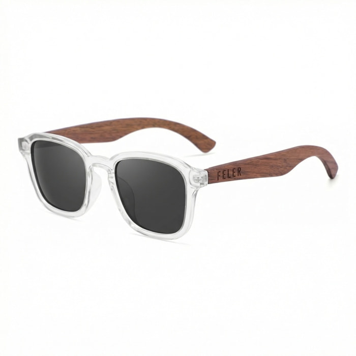 Gafas de Sol Feler 1510-3 Polarizadas de Madera Unisex 51 mm