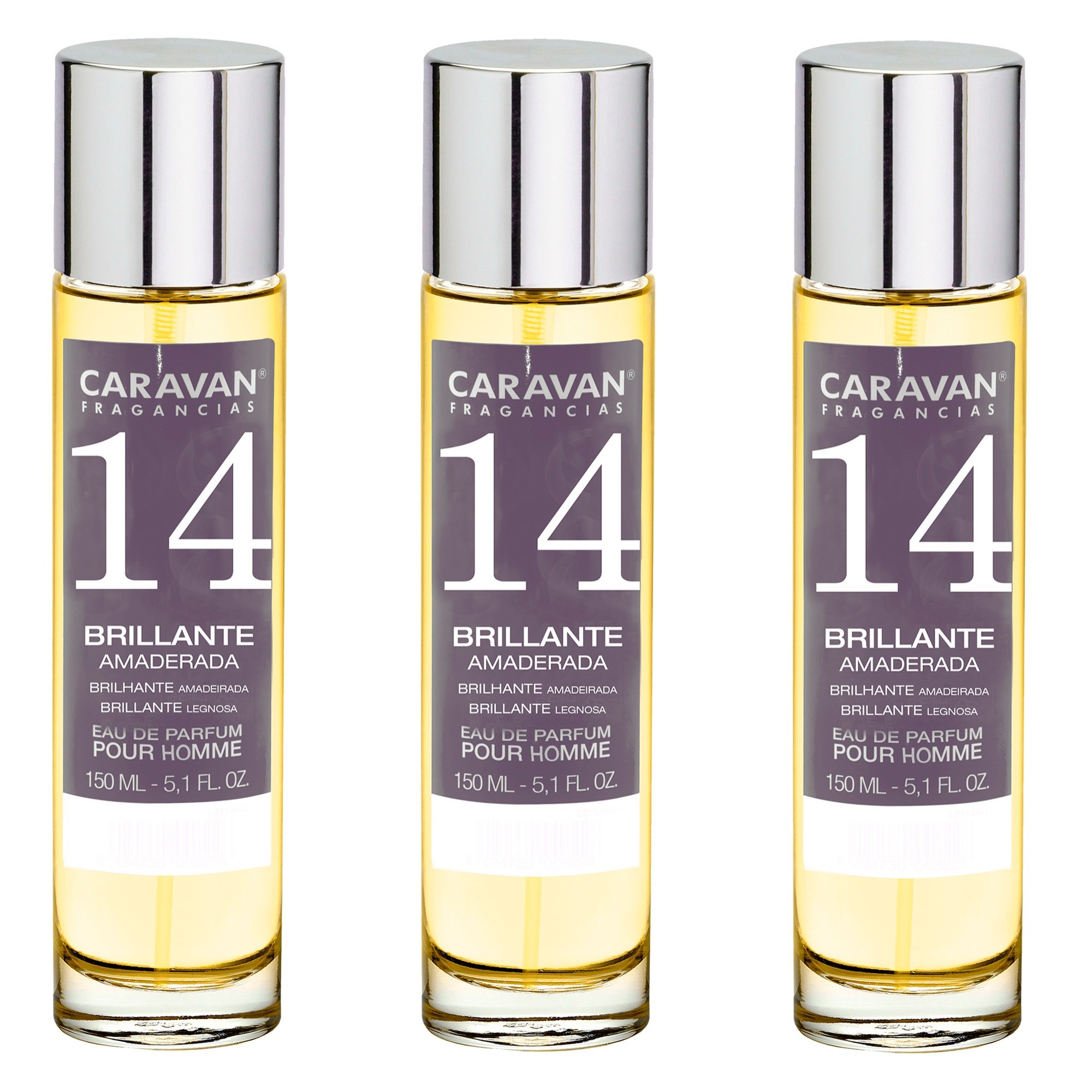 Caravan fragancias set de 3 frascos perfume de hombre nº14, de 150 ml