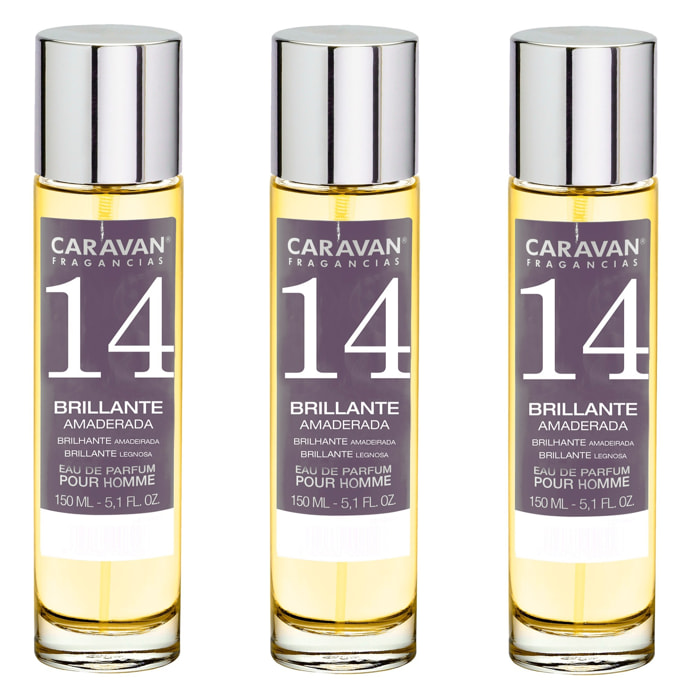 Caravan fragancias set de 3 frascos perfume de hombre nº14, de 150 ml