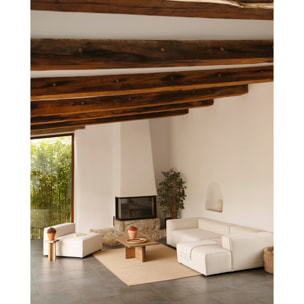 Table basse en bois massif ton chêne foncé de 120x70cm Hauteur: 40 Longueur: 120 Largeur: 70