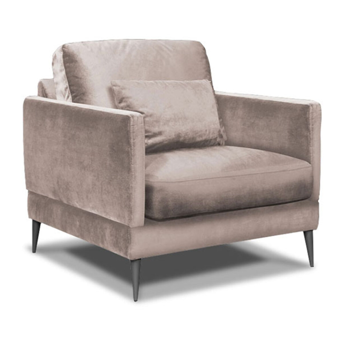 Fauteuil Velours Splendido, 1 Place, Style Contemporain