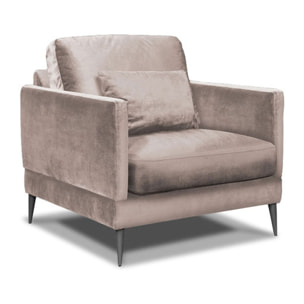 Fauteuil Velours Splendido, 1 Place, Style Contemporain