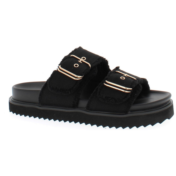 Armata di Mare Scarpe Donna Ciabatte con Doppia Fibbia AMD S61H39 Black