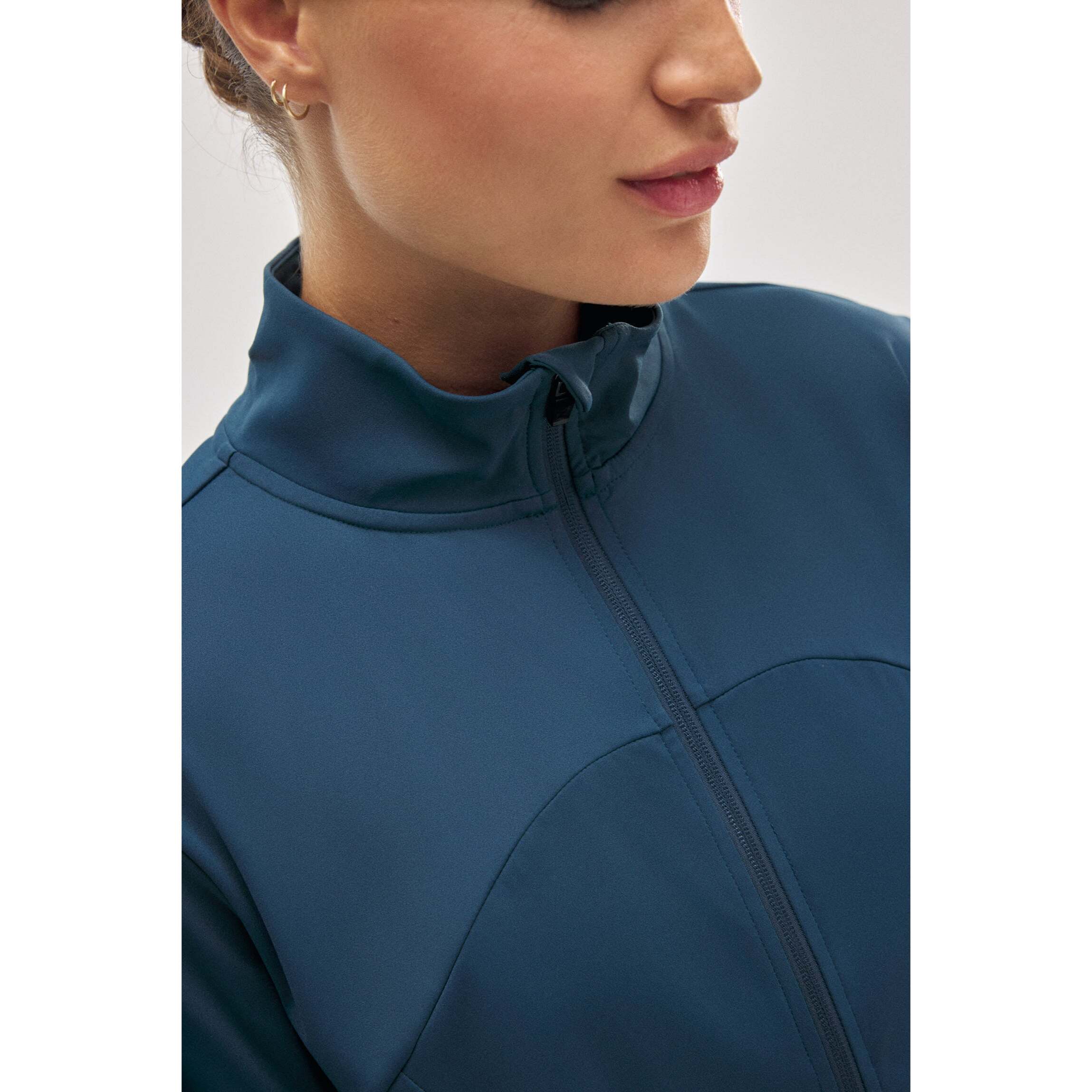 Giacca sportiva aderente traspirante blu