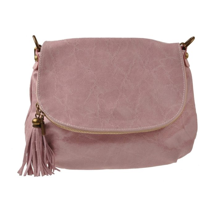 Borse Donna colore Rosa-in pelle Made in Italy 31X24X6cm