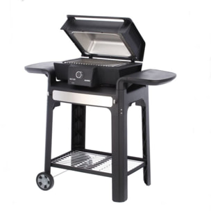 Barbecue électrique SEVERIN PG8139 noir sur chariot sonde connectée 41.5x31.5 cm