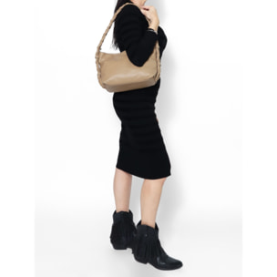 Borsa a spalla da donna - Modello Isara - Vera pelle - 26.0 x 22.0 x 9.0 cm