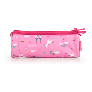 Estuche triple Gabol RAINBOW con unicornio y resistente al agua