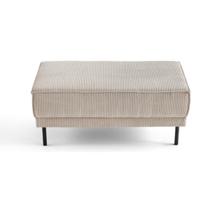 Charlie - pouf - pieds hauts - en velours côtelé - Beige