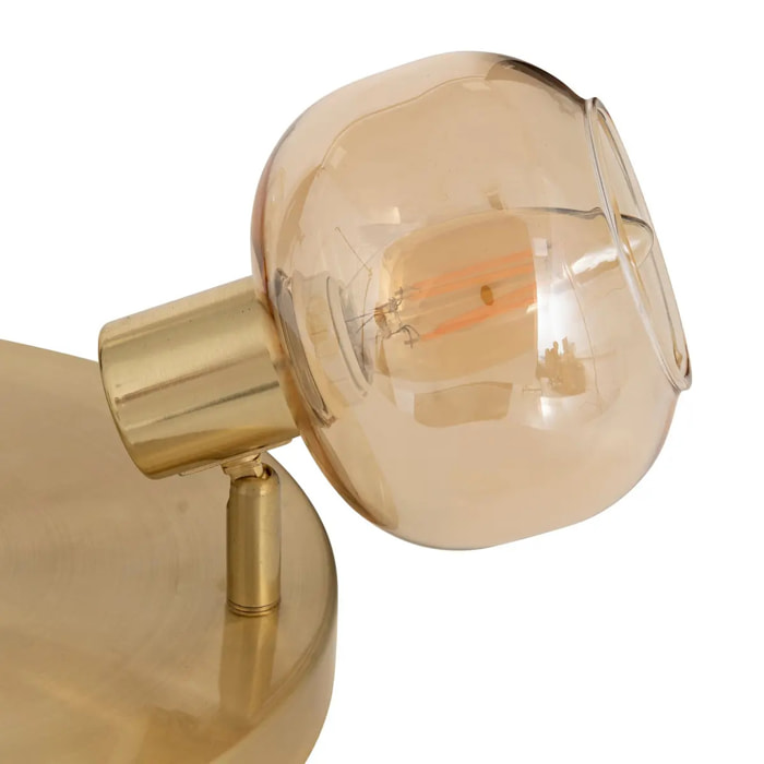 Plafonnier Pilia ambre 25x16cm