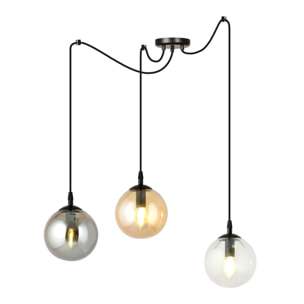 Lampada a sospensione GIGI con diffusori in vetro mix